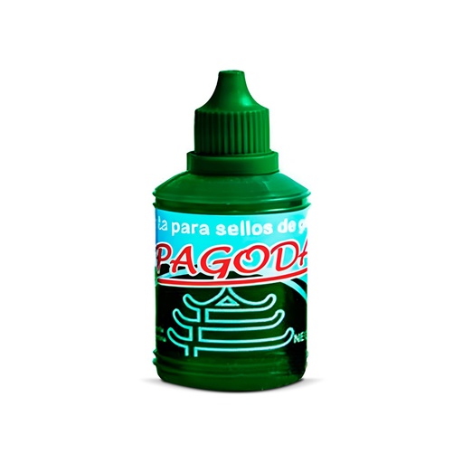 [PAGTISEL30VE] Tinta para sellos de goma Pagoda verde, 30cc.