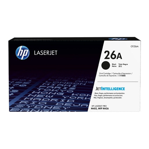[HPTONCF226A] Toner Original HP 26A CF226A Negro