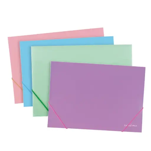 [CAR3SOFPPPAS] Carpeta 3 Solapas Oficio con elástico p.p.p. Color Pastel