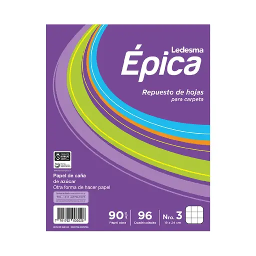 [EPICAREP96C] Repuesto Épica, 96 hojas cuadriculadas