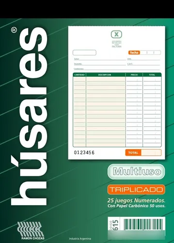 [HUSARES1615] Talonario Multiuso 1615 Husares, 25 hojas
