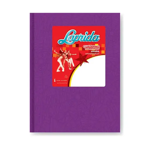 [LAPRIDALI50R] Cuaderno Laprida Araña lila, 16x21cm. 50 hojas rayadas
