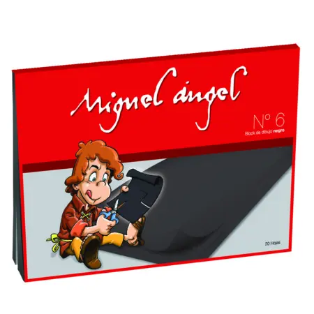 [MANGELREPN6] Repuesto de Dibujo Miguel Angel N°6, 6 Hojas Negro 