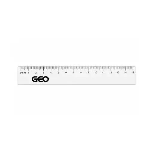 [REGLAECO15C] Regla plástica GEO Eco Cristal de 15cm. (E)