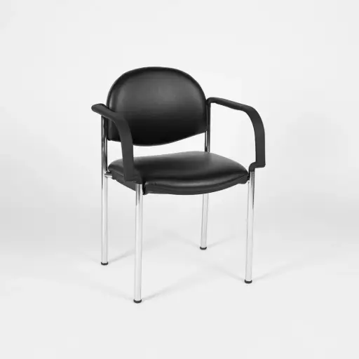 [ROSSIR850BRN] Silla Fija C/Brazos Mod. R851 
