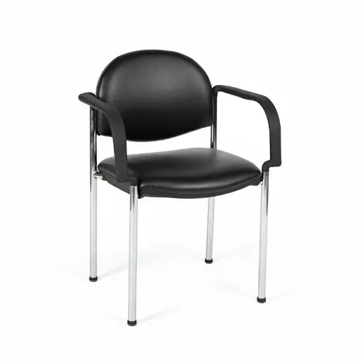 [ROSSIR850BRN] Silla Fija con Brazos, modelo R851, negra