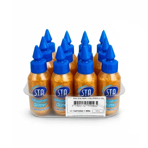 [STAADBRORO12] Adhesivo Brillo Señorita oro, 30g. pack de 12 unidades