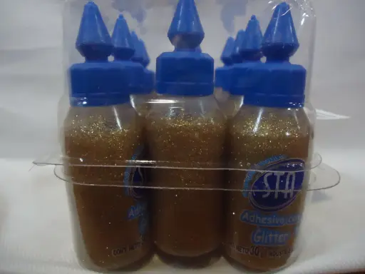 [STAADBRORO12] Adhesivo Brillo Señorita oro, 30g. pack de 12 unidades