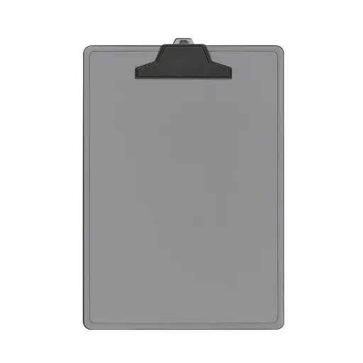 [PDFPORBLOA4H] Porta block acrílico con clip plástico PDF A4 Humo, 33 x 23cm.
