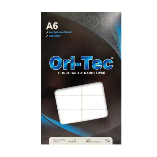 [ORIONB50202X5] Etiquetas Orion 2 x 5cm. Bolsa de 420 etiquetas