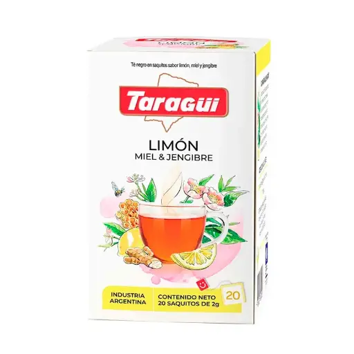 [TARAGLIJENX20] Té Limon/Jengibre Taragüí, caja de 20 saquitos
