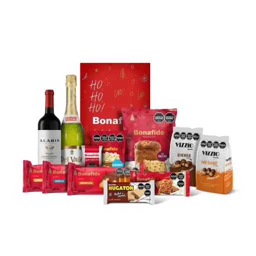 [BONAFCAJANAV3] Caja Navideña Bonafide de 12 Productos con Sidra y Vino