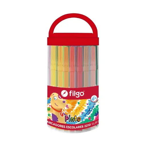 [FILGOMARCES2210x50] Marcadores escolares Filgo Pinto 2210, 50 colores Tubo